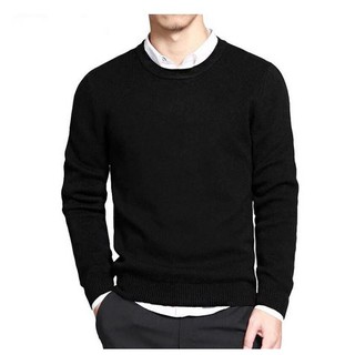 Áo Len Nam, Chất Len Mịn, Cổ Tròn Thời Trang, Dáng Slimfit, Trẻ Trung Năng Động, Chất Liệu Len Dệt Dày Dặn