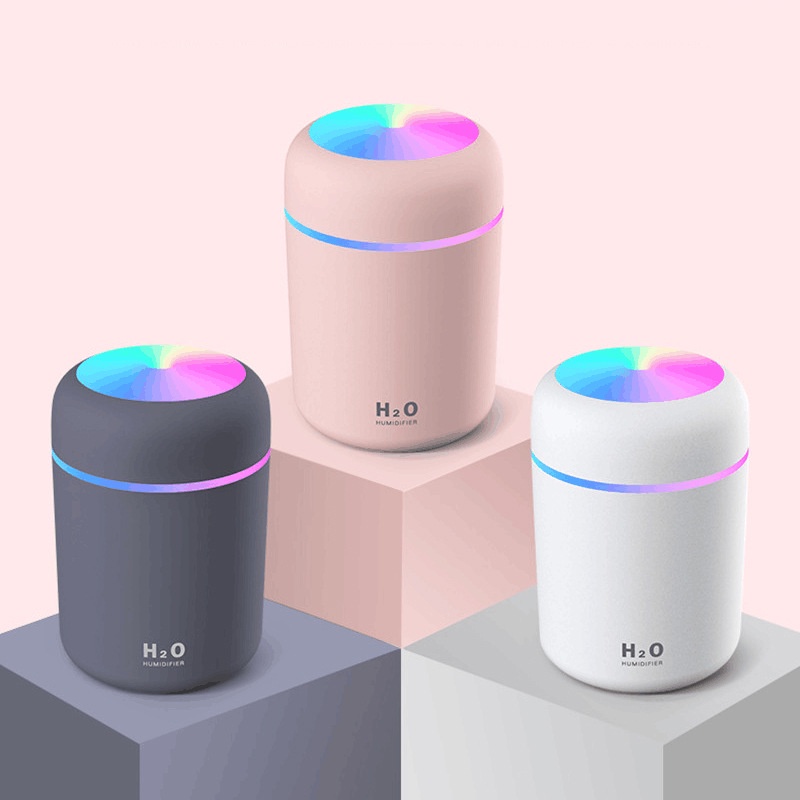 Youpin Máy phun xương mini máy xông tinh dầu có đèn ngủ giữ ẩm tạo hương thơm an toàn tiện dụng giá siêu rẻ 330ML