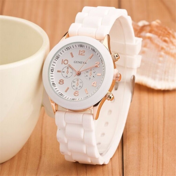 Đồng hồ dây cao su nam nữ geneva DH5