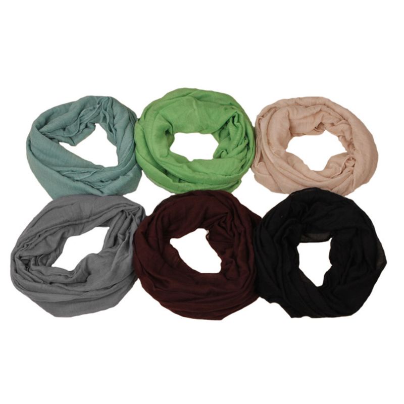 Khăn Choàng Cổ Màu Trơn Dáng Rộng Thời Trang Mùa Thu Cho Nữ