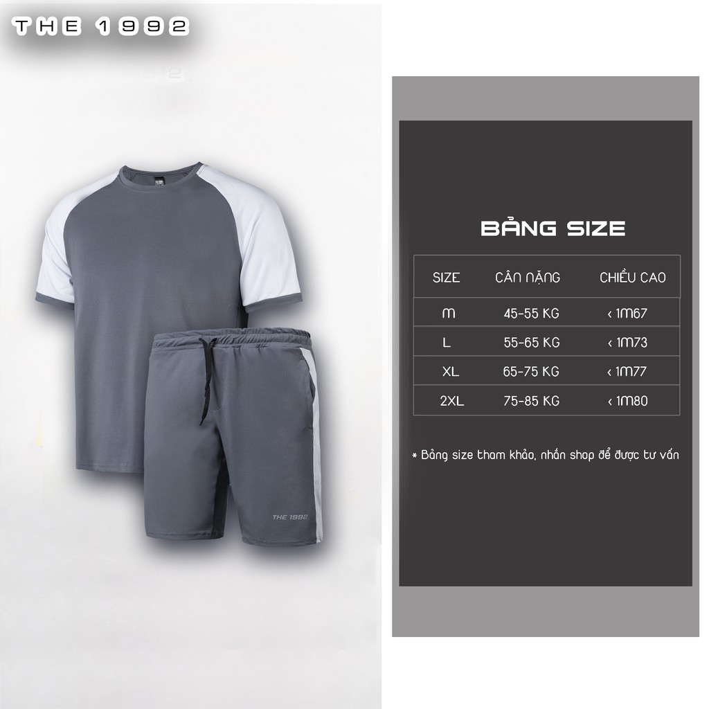 Bộ quần áo nam mặc nhà cao cấp Set đồ bộ thể thao phối màu THE 1992 | BigBuy360 - bigbuy360.vn