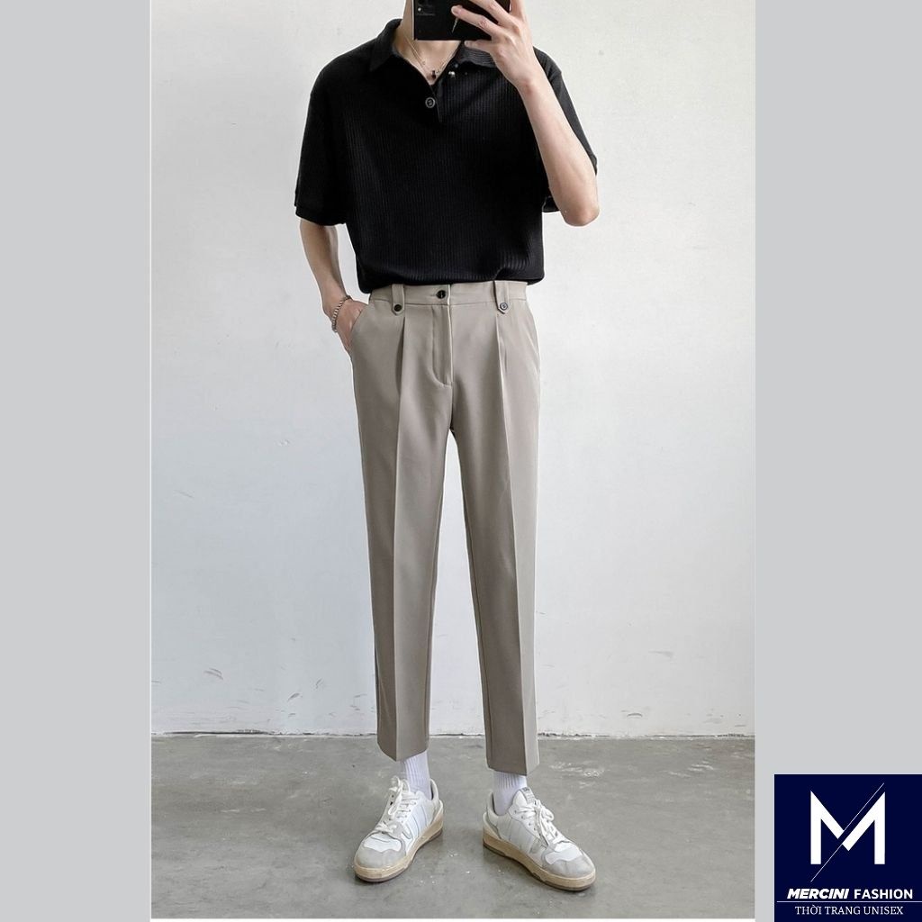 Polo Nam MERCINI áo thun nam bẻ cổ form rộng polo nam chống nhăn unisex cao cấp thời trang Hàn Quốc
