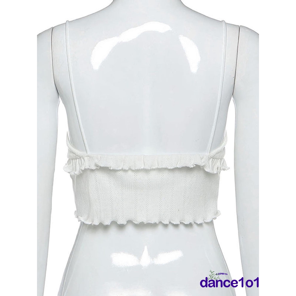 Áo Lửng Hai Dây Cổ Chữ V Quyến Rũ Dành Cho Nữ