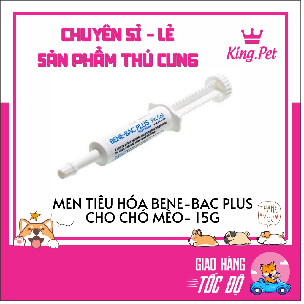 MEN TIÊU HÓA BENE-BAC PLUS CHO CHÓ MÈO- 15G