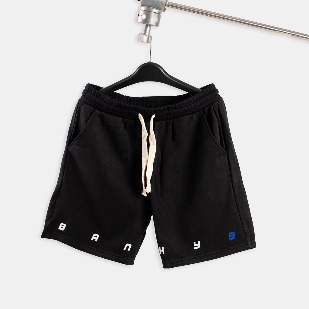 Quần short đùi unisex basic thương hiệu BANKYS vải nỉ chân cua phong cách streetwear