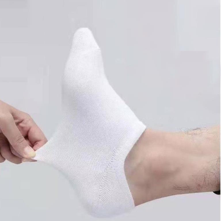 Tất cổ ngắn nam nữ trắng đen đơn chất vải co giãn bốn chiều dễ phối giày PK Tkutrang