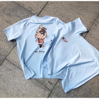áo thun cây kem ar mous 2 màu overszie unisex tay lỡ cotton form rộng DƯ TÚ LỆ