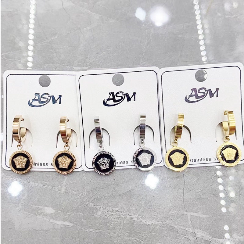 Bông Tai Hình Tròn Tòn Ten Titan Ko Han Rỉ TT 3990