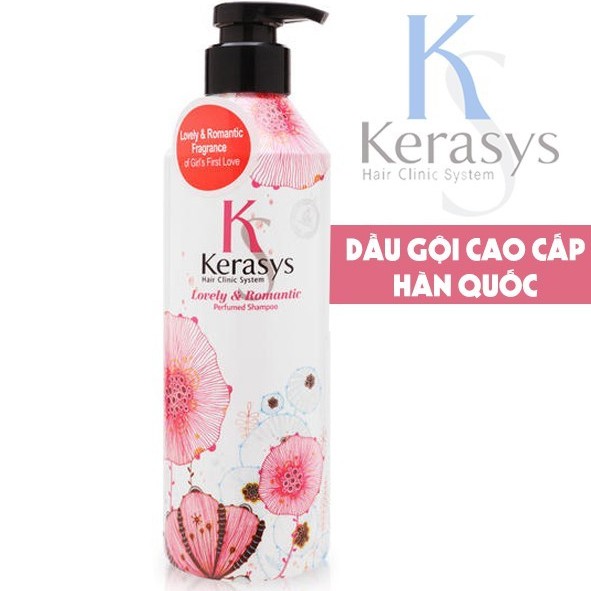 [Dầu Gội /Dầu Xả ] Kerasys Lovely & Romantic -Hương Nước Hoa Cao Cấp Hàn Quốc