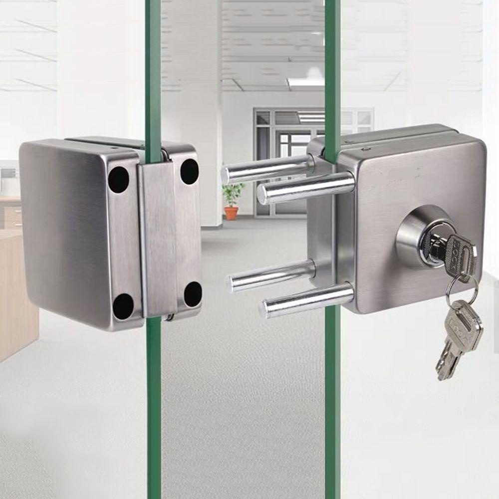 Khóa Cửa Kính Hai Mặt Bằng Thép Không Gỉ 304 Chống Trộm