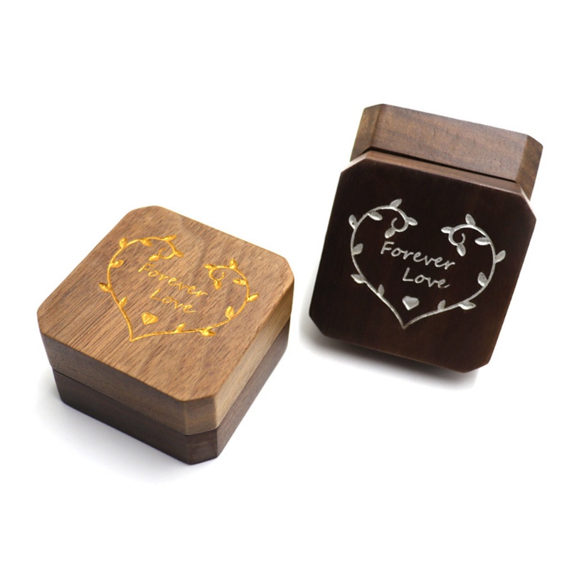 Hộp Đựng Nhẫn Cưới Đính Hôn Màu Trơn