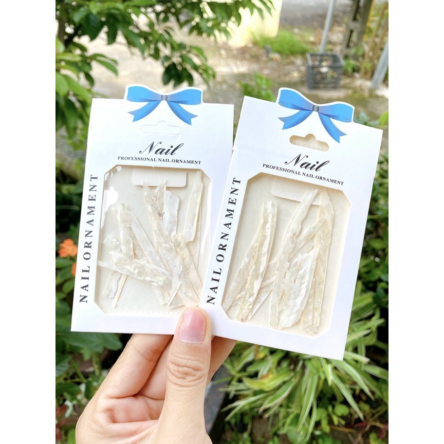 Xà cừ trắng trang trí móng