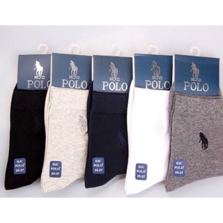 Lố 12 đôi tất nam cổ trung Polo thêu cotton