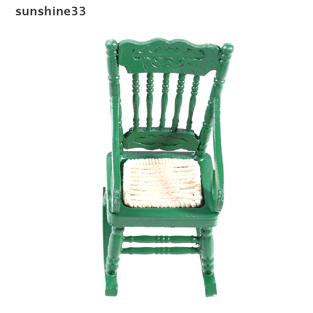 Mô Hình Ghế Gỗ Mini Tỉ Lệ 1 / 12 Trang Trí Nhà Búp Bê