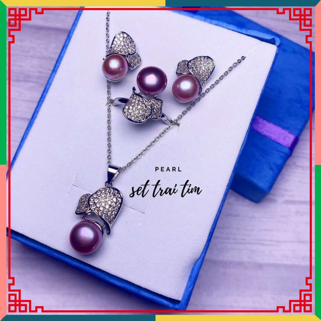 Hàng mới sét trai nuôi nước ngọt màu tím mẫu mã thiết kế , đẹp , đơn giản, độc đáo mới lạ dành cho phái nữ ý nghĩa