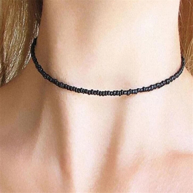 Vòng cổ choker chuỗi hạt nhiều màu kiểu Bohemia