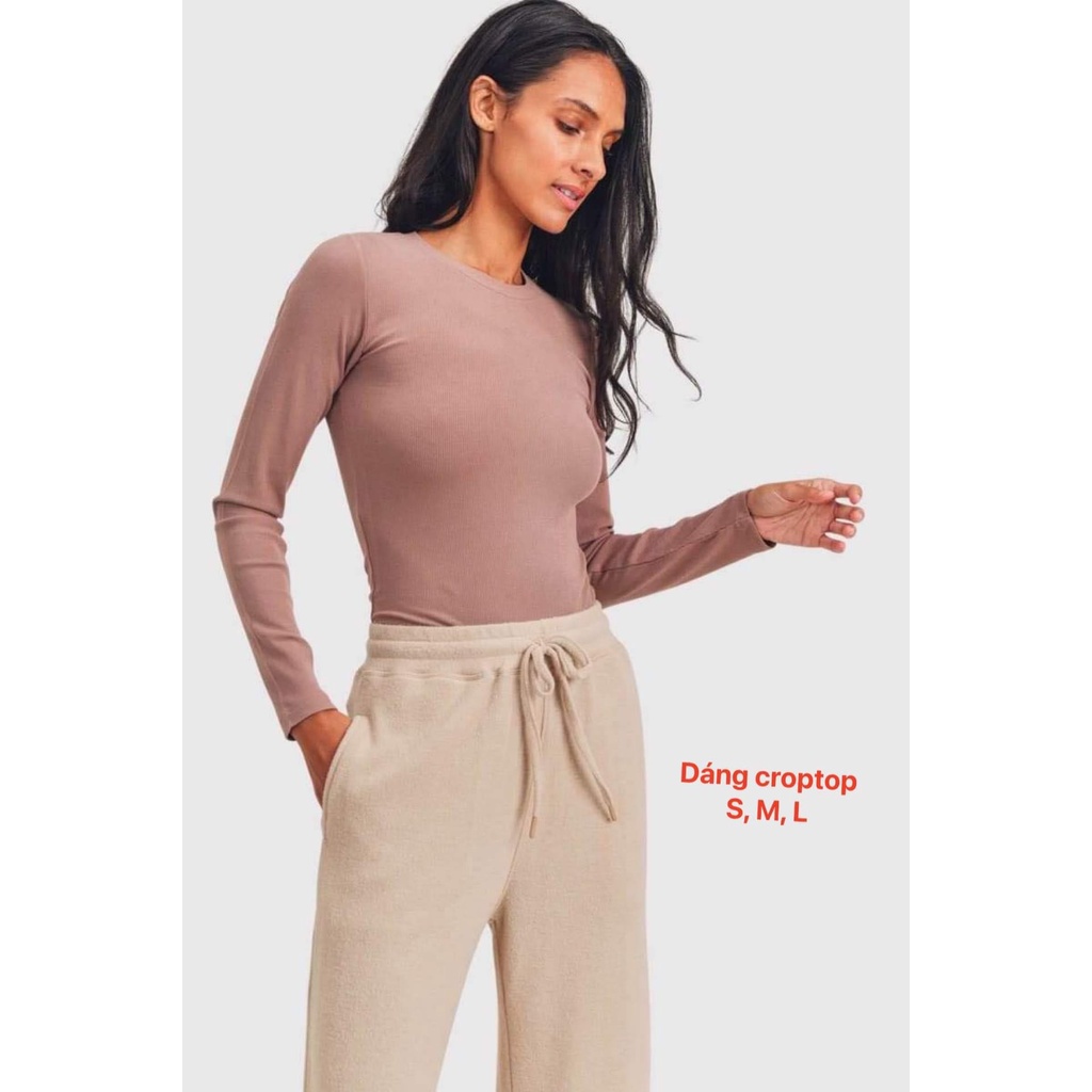 Áo thun tăm MonoB xuất xịn cổ tròn dáng dài