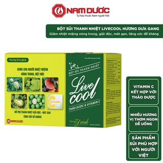 Bột sủi thanh nhiệt Livecool Nam Dược hương dưa gang 10 gói x7g hỗ trợ