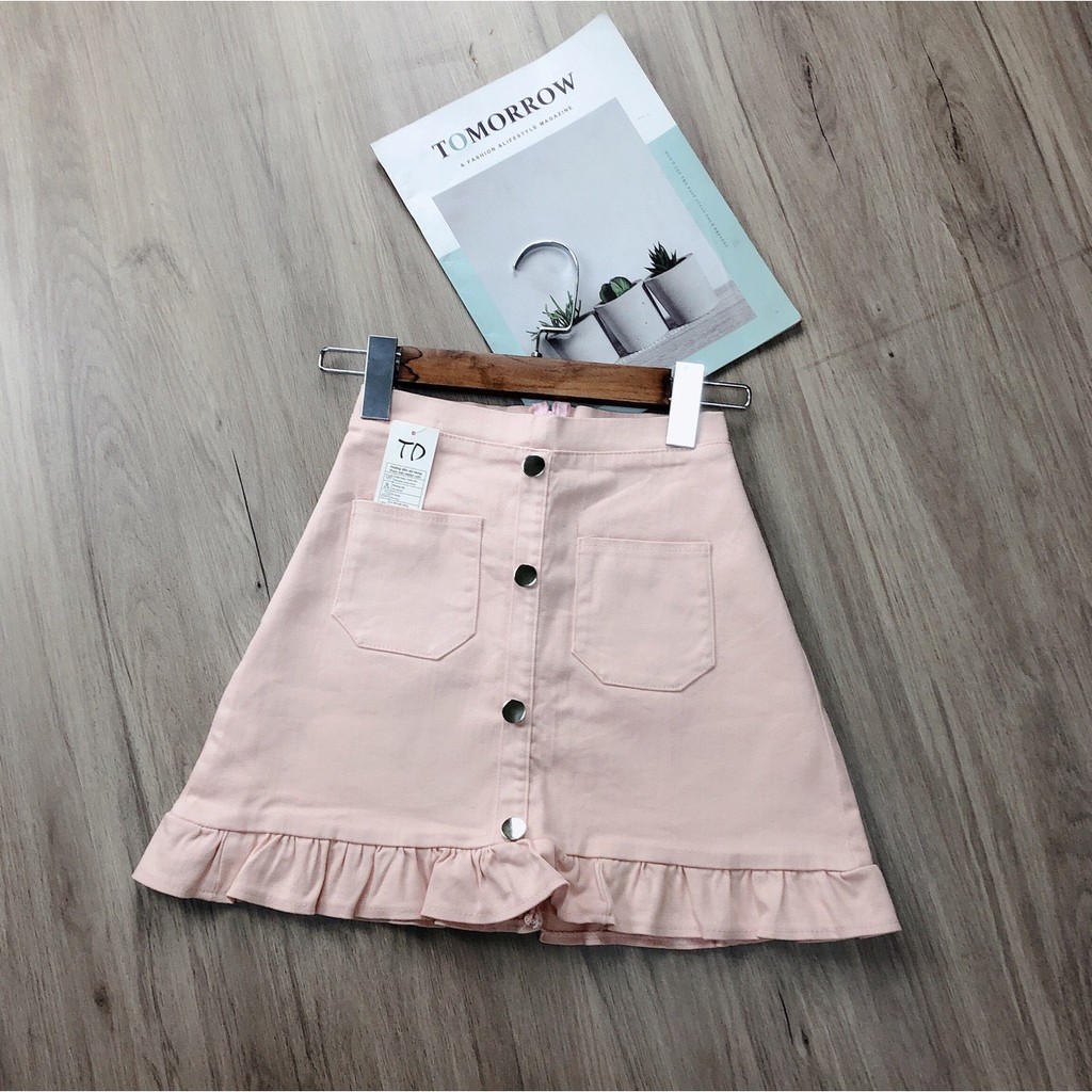 chân váy hàng nút đuôi cá xinh xắn chất kaki mềm mịn đủ màu