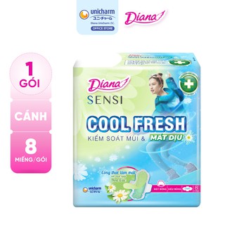  Băng Vệ Sinh Diana Sensi Cool Fresh Mát Dịu Siêu Mỏng Cánh 8 miếng