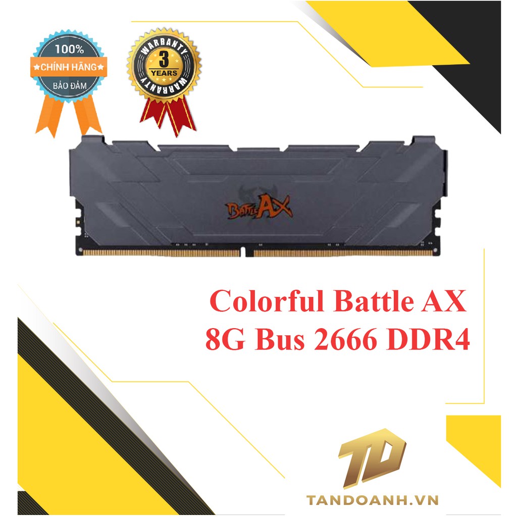 Ram máy tính Battle AX Tản Nhiệt DDR4 Colorful 8G bus 2666