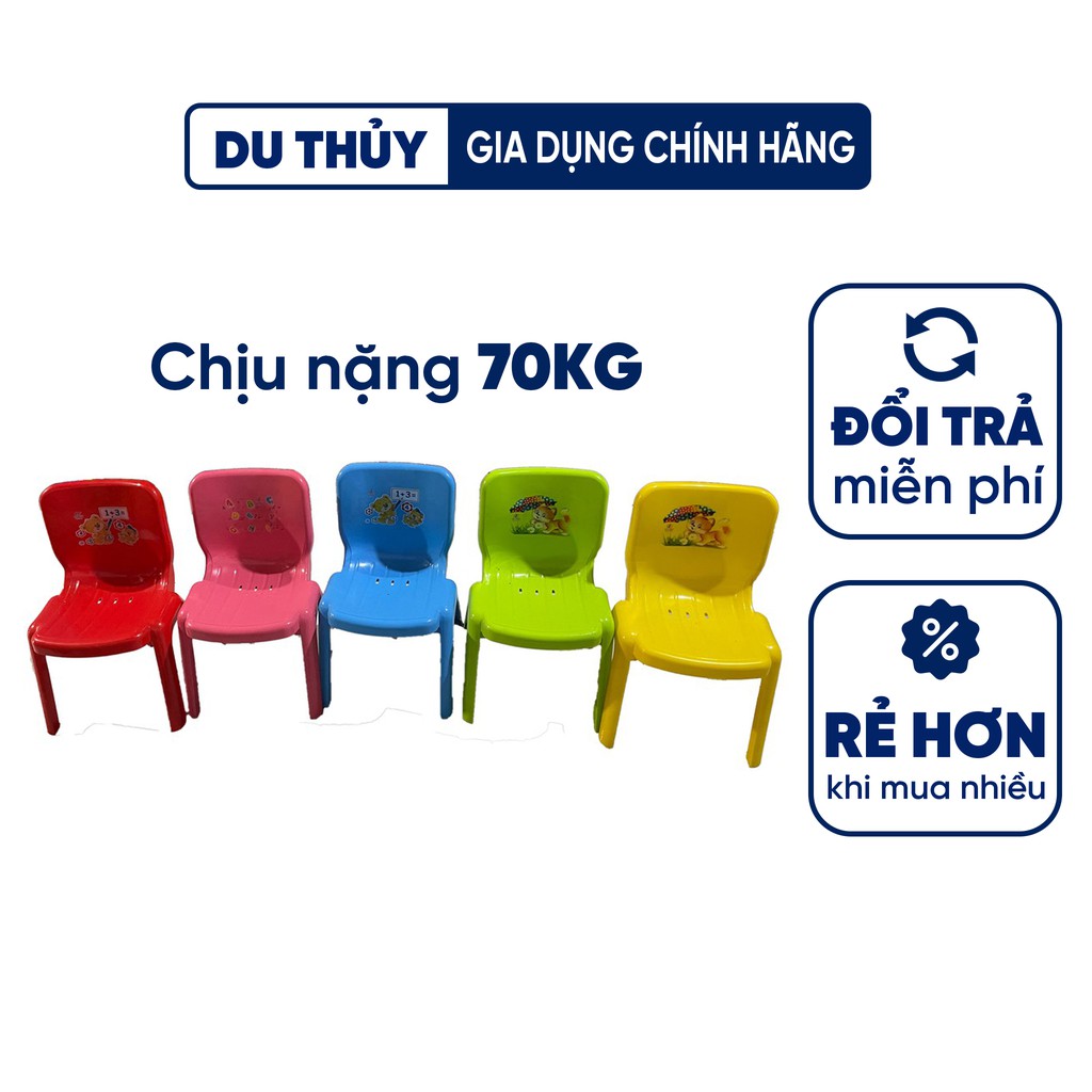 Ghế dựa trẻ em cho bé Tý Liên, ghế nhà trẻ 5 màu sắc bắt mắt, nhựa PP chính phẩm chắc chắn an toàn cho trẻ