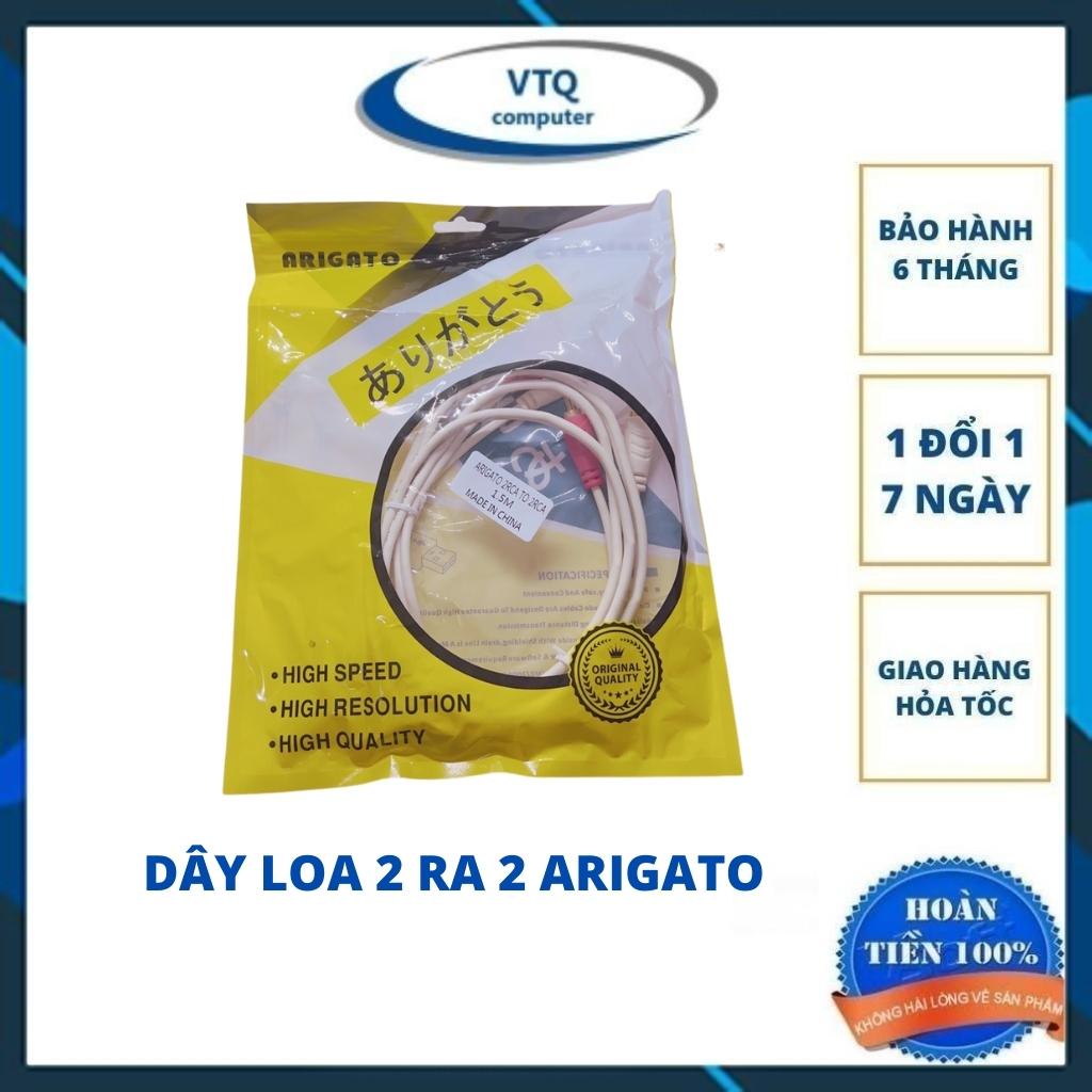 Cáp loa 4 đầu AV hoa sen,Dây loa AV 2 ra 2 dài 10M ARIGATO cao cấp,hàng chính hãng