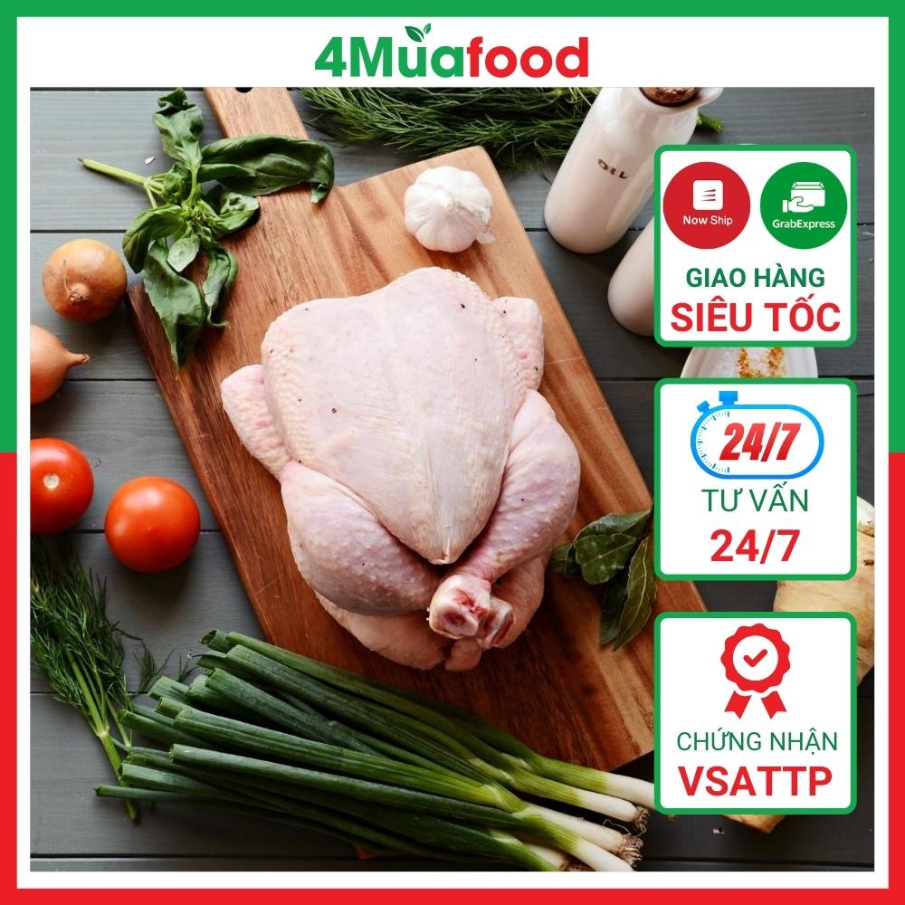 1 con Gà Nguyên Con ko đầu ko chân đóng túi hút chân không - Thực Phẩm 4 Mùa - 4Muafood