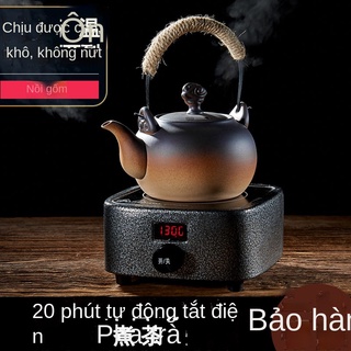 ☈Bộ trà gia dụng, pha trà, Kung Fu, Ấm đun nước, nồi đất nung, Đồ đá, tay cầm bằng gốm, ấm trà lớn, máy pha trà, bếp gốm