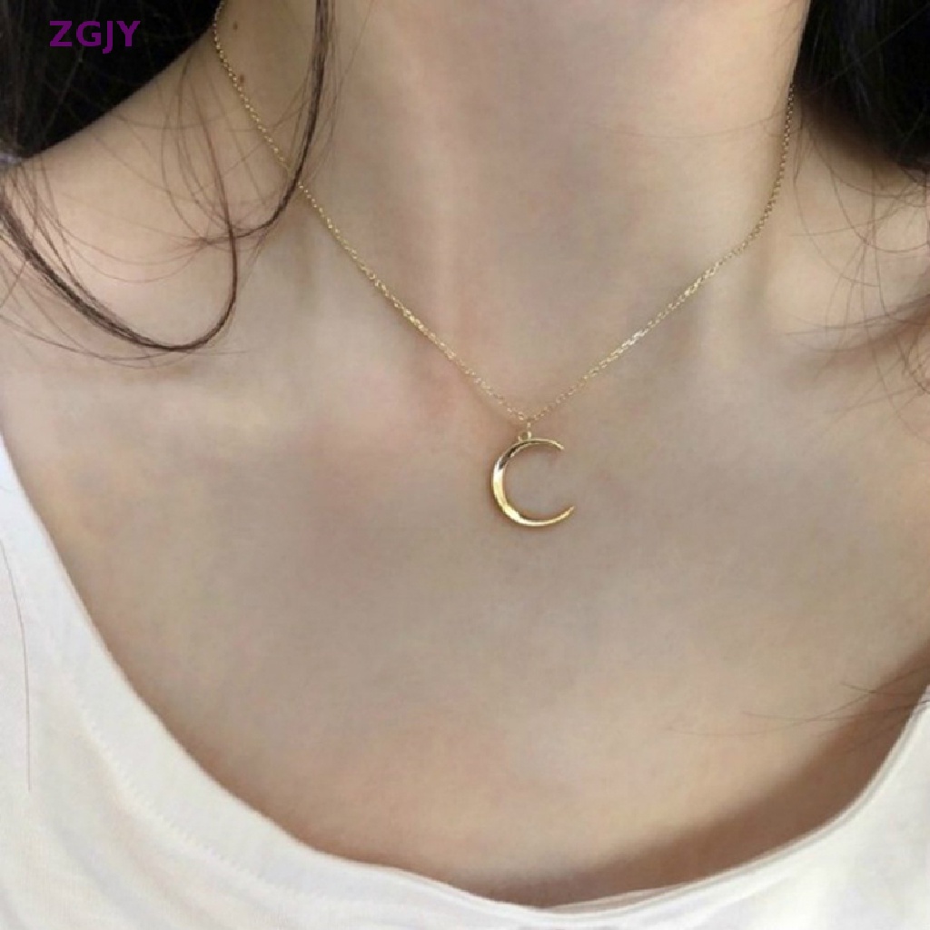 Dây Chuyền Mạ Bạc Mặt Trăng Khuyết Thời Trang Mới