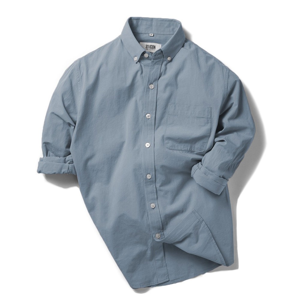 Áo sơ mi nam DOUBLE'D tay dài trơn SE2XD | BigBuy360 - bigbuy360.vn