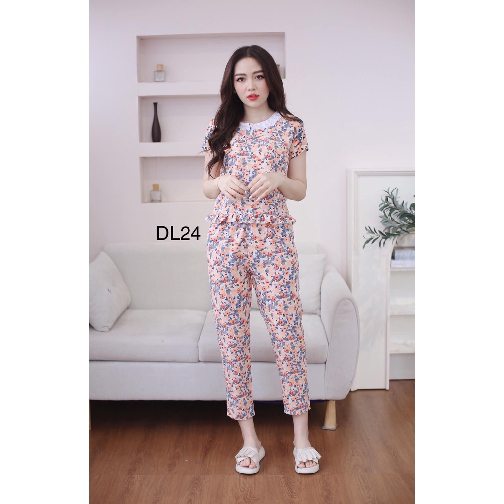 Bộ quần áo ngủ nữ dài mặc nhà đẹp chất lụa mềm mịn | BigBuy360 - bigbuy360.vn