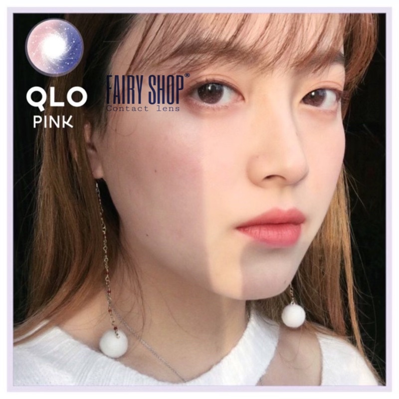 Kính Áp Tròng Qlo Pink 14.0mm - Kính Áp Tròng FAIRY SHOP CONTACT LENS - độ 0 đến 8