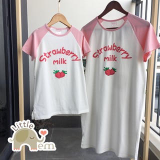 Váy đôi mẹ con Cotton _ Strawberry