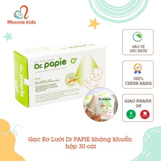 Gạc Rơ Lưỡi Dr PAPIE Kháng Khuẩn, Kháng Nấm Chống Viêm Nướu, Sâu Răng Hộp 30 Cái