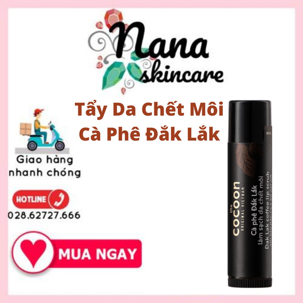 Son Tẩy Tế Bào Chết Môi The Cocoon Cà Phê Lip Scrub 5g