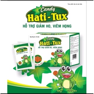 KẸO NGẬM HATI - TUX - KẸO CAY CON ẾCH - HỖ TRỢ GIẢM HO - VIÊM HỌNG