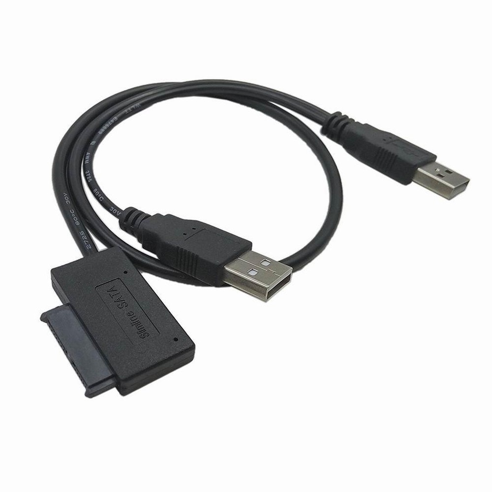 Cáp USB 2.0 sang Slim SATA 7+6 13PIN - Cáp đọc ổ CD DVD-R DVD-RW của máy Laptop tháo ra