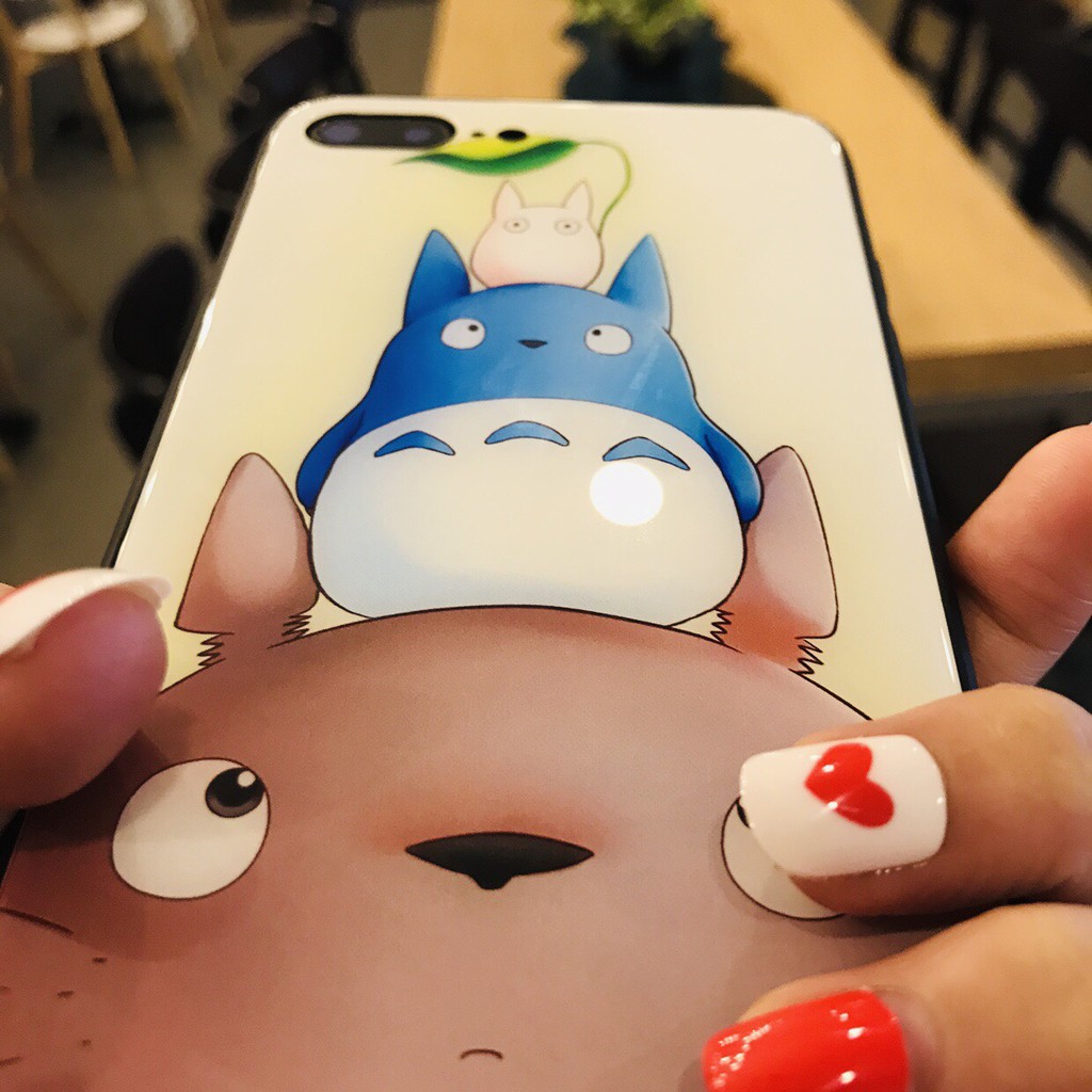 [ ẢNH THẬT ] Ốp Lưng Kính Cường Lực Totoro cho iphone 12 13 pro max xs max - k239