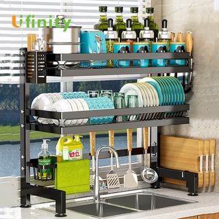 Lifinity Kệ Để Chén Bát Đĩa Đa Năng Trên Bồn Rửa-Thép carbon Cao Cấp, Không Cần Lắp Đặt Khoan