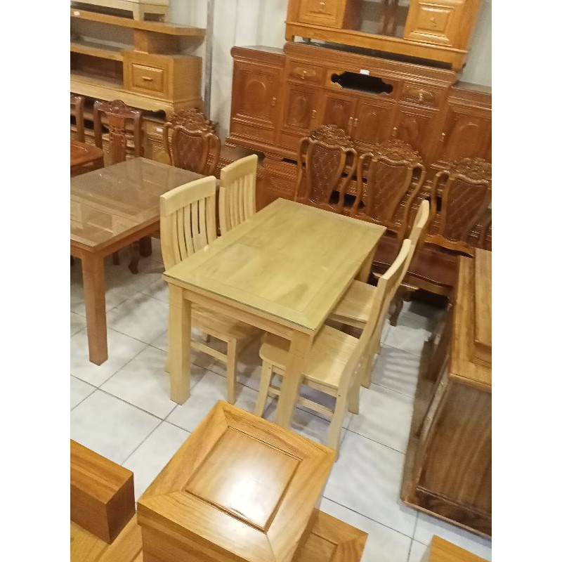 Bàn Ăn 4 Ghế gỗ Sồi màu tự nhiên giá 4tr100 0976696567