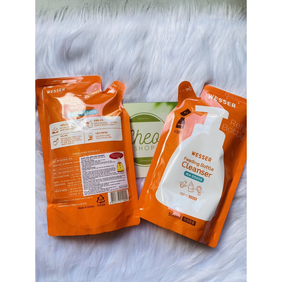 Nước rửa bình sữa Wesser túi 500ml