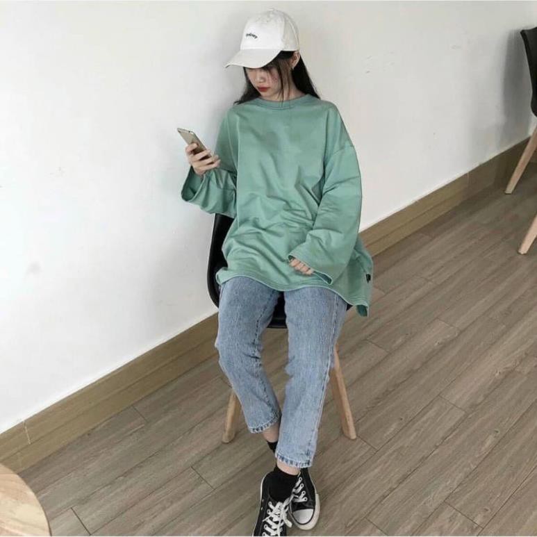 [Vải tốt] Basic Tee - Áo Thun Trơn Tay Dài Ulzzang Nam Nữ Form Rộng Phong Cách Hàn Quốc dễ thương  ཾ