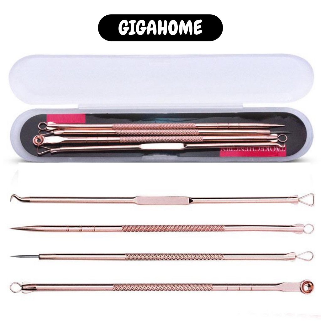 Bộ 4 Cây Nặn Mụn Chuyên Nghiệp GIGAHOME 8 Đầu Nặn Khác Nhau 4049
