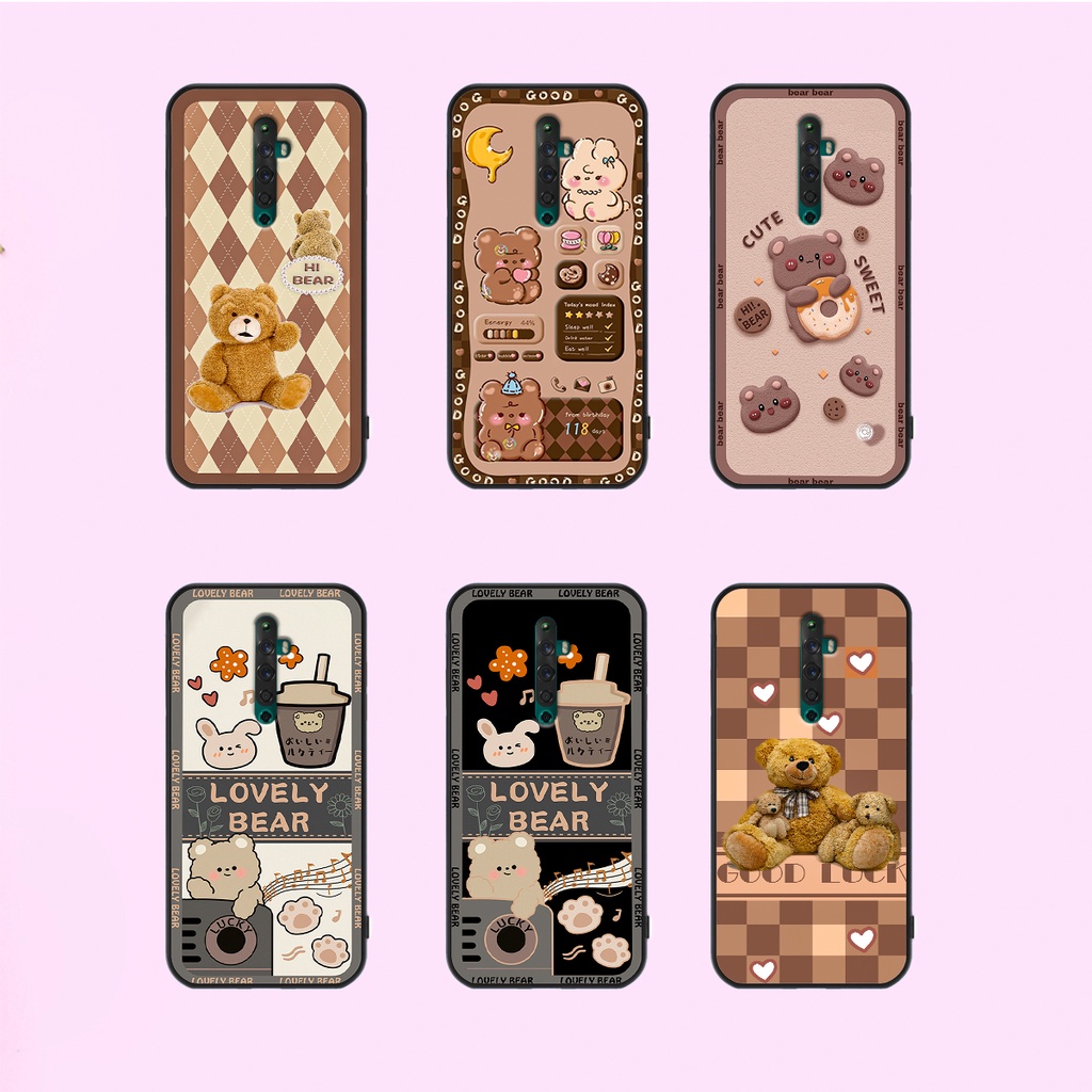Ốp lưng Oppo Reno 2 / Reno2 F - Reno 2f in hình gấu bear dễ thương, bền đẹp