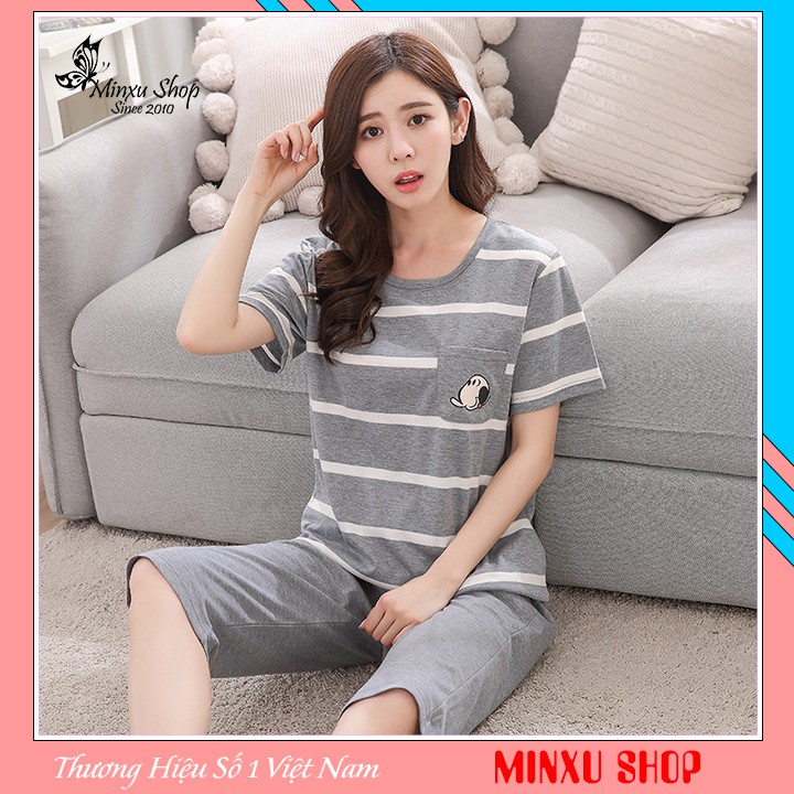 Bộ Đồ Ngủ Bộ Mặc Nhà Nữ Cotton - Thanh Lịch, Nhẹ Nhàng Minxu Shop - Phong Cách Hàn Quốc Hàng Hót