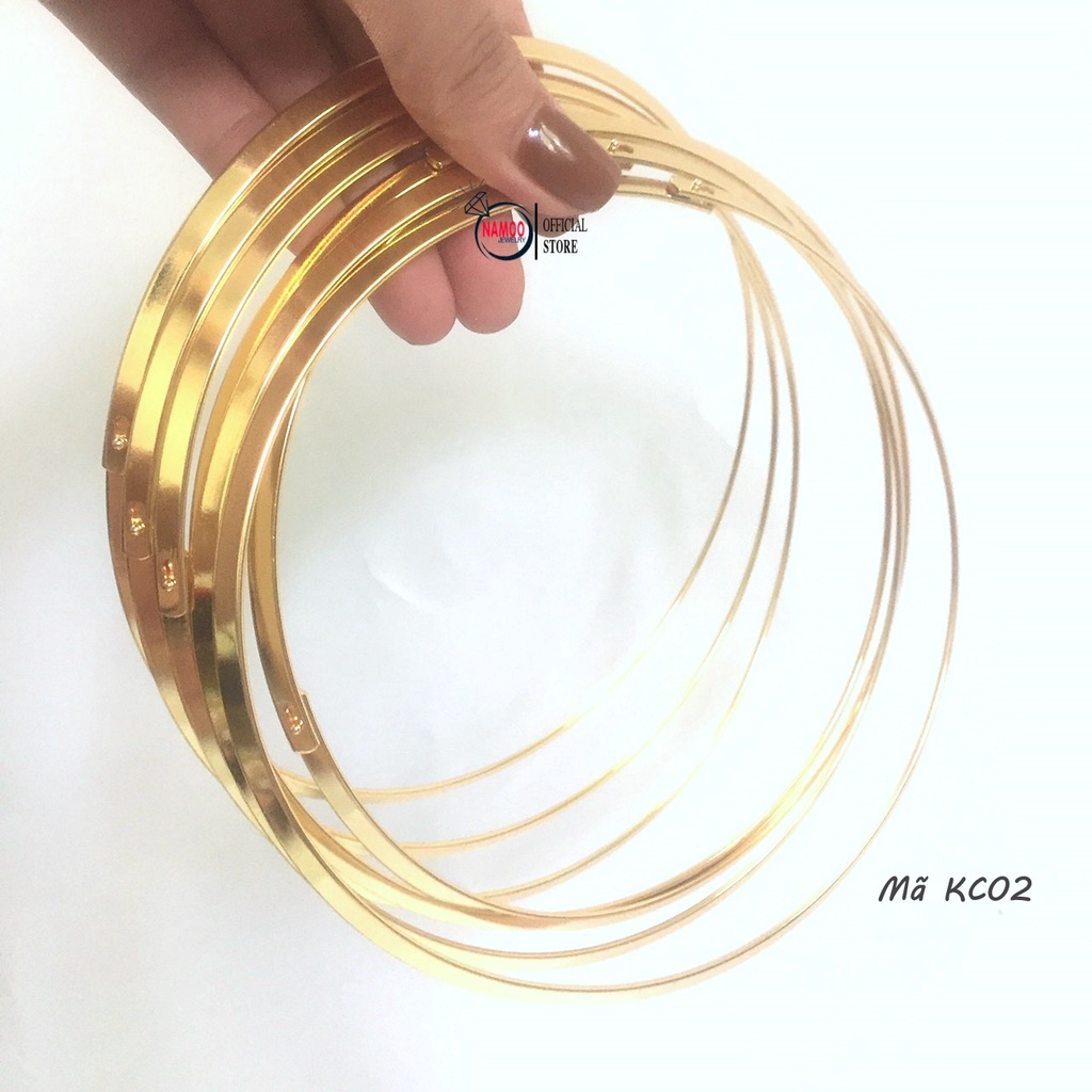 Kiềng Trơn KC02, Kiềng Cổ Nữ Mạ Vàng (1 chiếc)