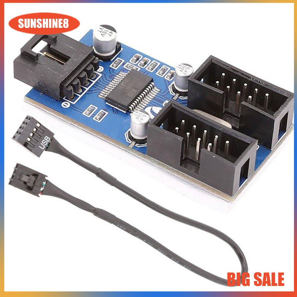 【SUN】Mainboard USB 9-pin Một trong hai cáp mở rộng USB 2.0 Bảng mạch