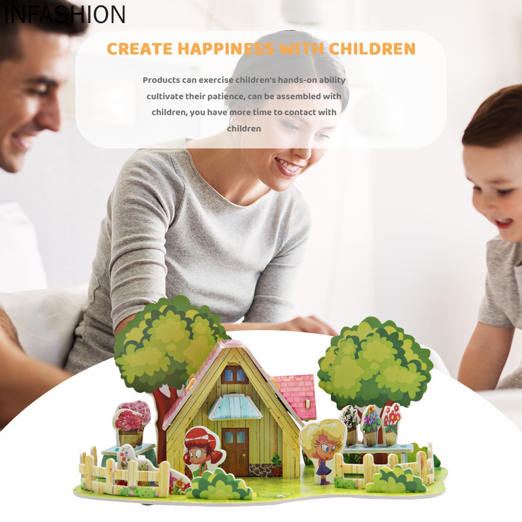 Mô Hình Ngôi Nhà Giấy 3d Tự Lắp Ráp Cho Bé