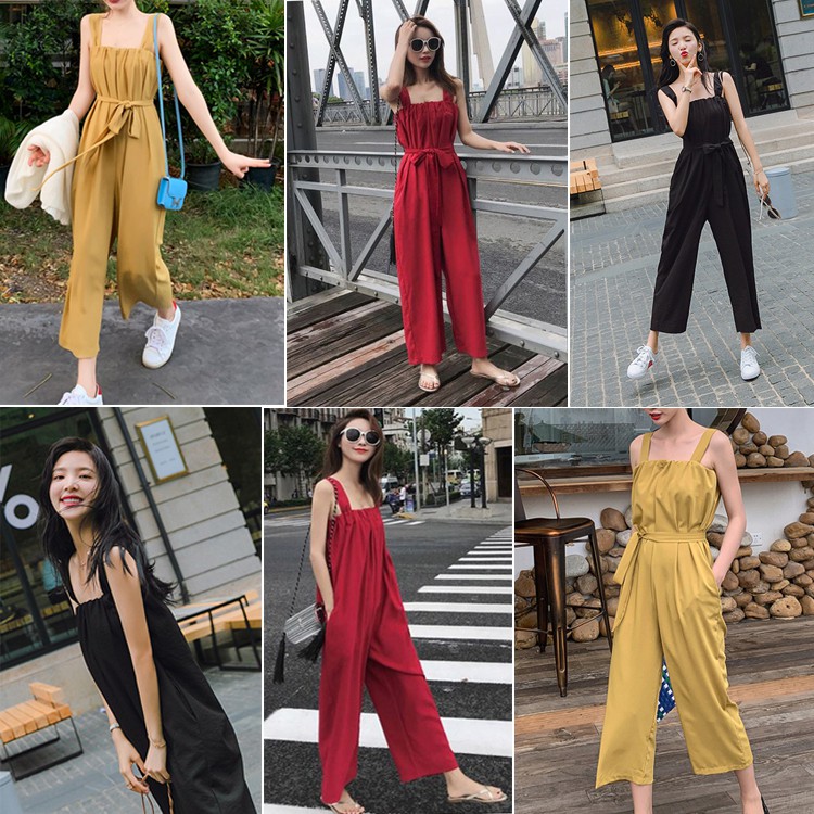 ⚡️GIÁ SỐC⚡️ Jumsuit 2 dây kèm đai (Sỉ từ 5sp bất kỳ)